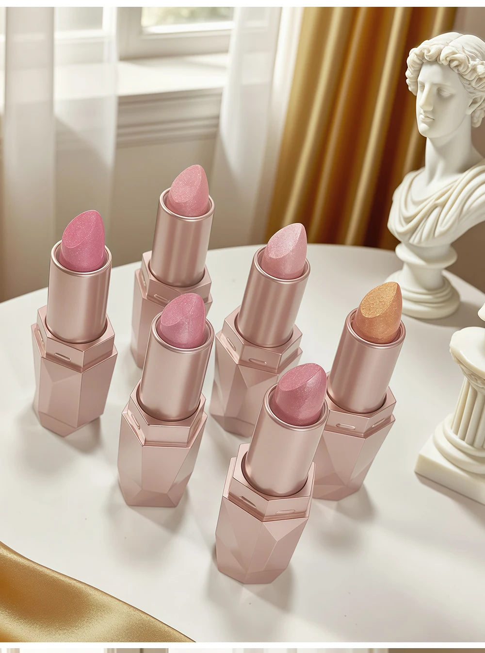 Diamond Pearl Radiance Lip Color-Long Lasting Sparkle with Luxurious Hydration Lip Stick