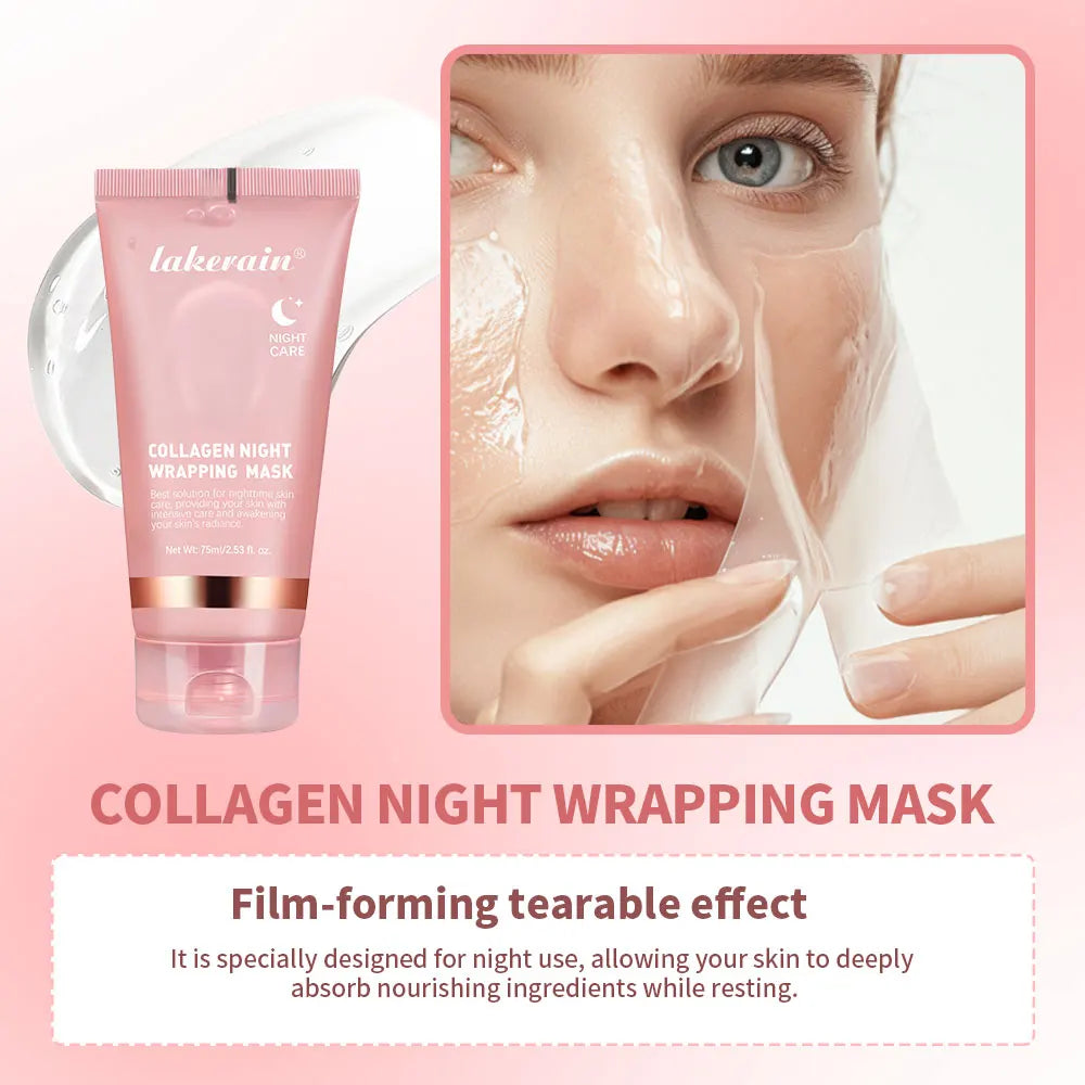 Korean Deep Collagen Mask Peel Off Mask  Anti Wrinkle Lifting  Skin Care Bio Pack Night Wrapping