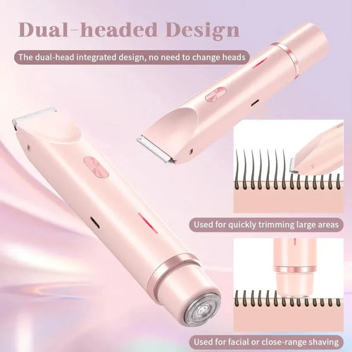 AquaPulse Duel-Head Rechargeable Body Groomer Hydra Trim Shaver