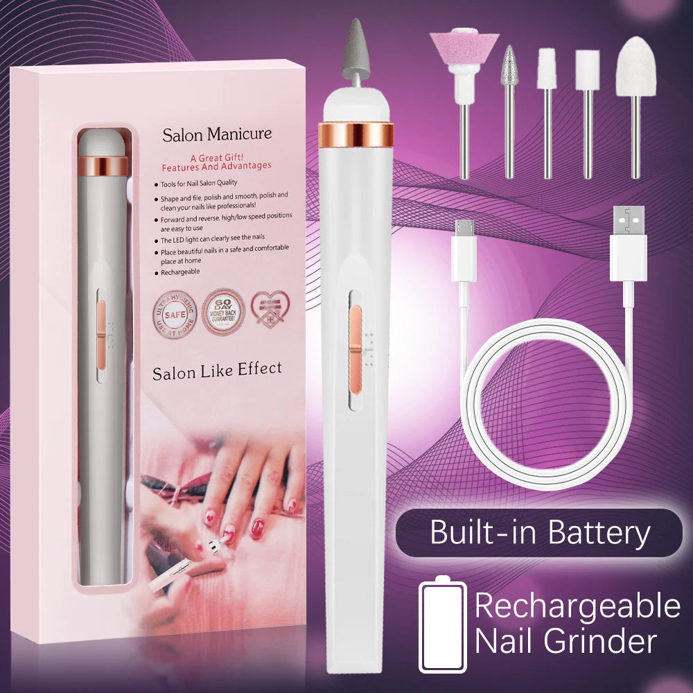 Precision Electric Nail Grooming Set with LED Multi-Speed