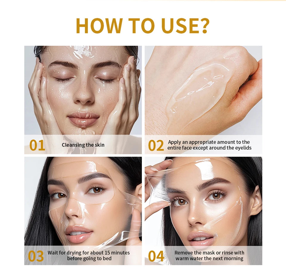 Korean Deep Collagen Mask Peel Off Mask  Anti Wrinkle Lifting  Skin Care Bio Pack Night Wrapping